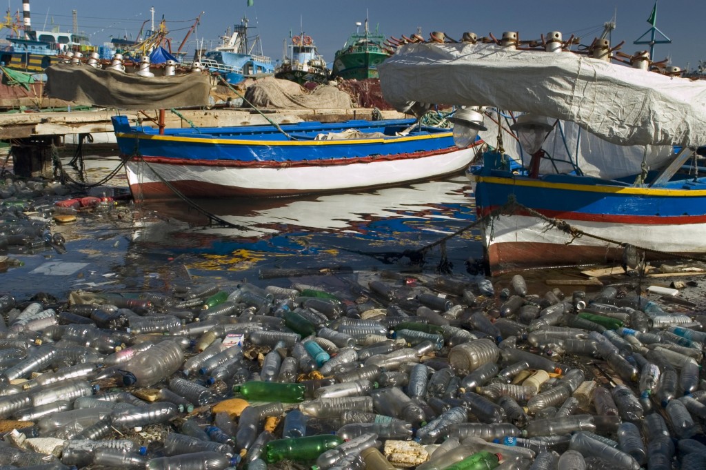 Garbage in the harbour of Tripoli (Libya, Africa)